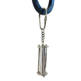 Porte-clés en laiton avec minuterie de sable argenté, porte-clés STK21
